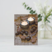 季節の素朴なオート葉クロング ポストカード (スタンド正面)