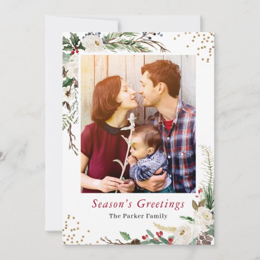季節の素朴果実フローラクリスマス2写真 シーズンカード (正面)