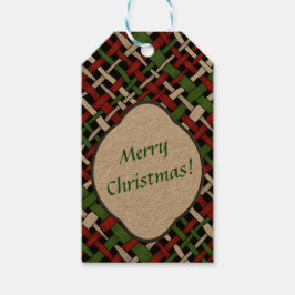 季節の素朴Burlap任意の文字 ギフトタグ