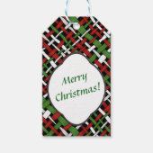 季節の素朴Burlap任意の文字 ギフトタグ (正面)