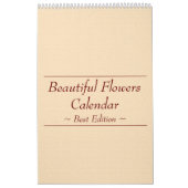 季節の花々のカレンダー カレンダー (カバー)