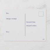 季節の花を飾って ホリデーシーズンにぴったりな カスタムメッセージ シーズンポストカード (裏面)