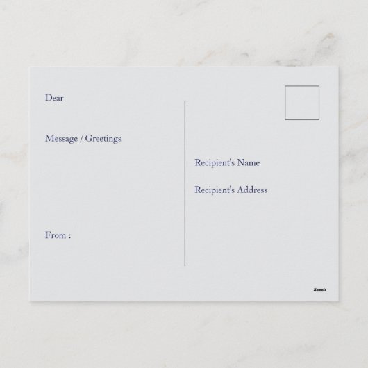 季節の花を飾って ホリデーシーズンにぴったりな カスタムメッセージ シーズンポストカード (裏面)