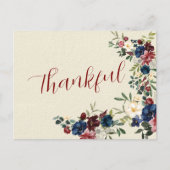 季節の花を飾って ホリデーシーズンにぴったりな カスタムメッセージ シーズンポストカード (正面)