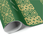 季節の装飾パターンのカスタム挨拶 ラッピングペーパー (ロールコーナー)