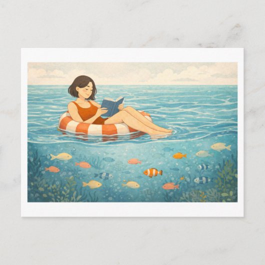 季節の読書: 夏 ポストカード (正面)