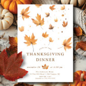 季節の豪華な感謝祭ディナー招待状 招待状
