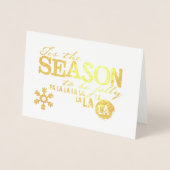 季節の贈り物 ホリデーカード 箔カード (正面)