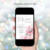 季節の贈り物 ポインセチア クリスマス ブライダルシャワー 招待状