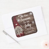 季節の贈り物 自家製ゼリーのパーソナライズラベル スクエアシール (封筒)