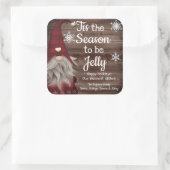 季節の贈り物 自家製ゼリーのパーソナライズラベル スクエアシール (バッグ)