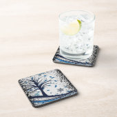 季節の青いコルクコースター コースター (右側)