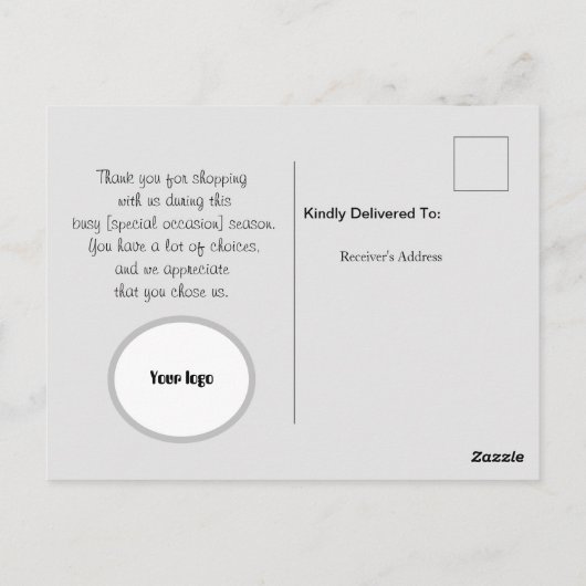 季節の顧客 ポストカード (裏面)