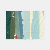季節の風景 フリースブランケット (正面(横))