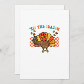 季節はここだ！感謝祭 ターキー コーヒー 秋 男性 シーズンカード (正面/裏面)