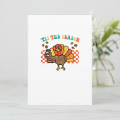 季節はここだ！感謝祭 ターキー コーヒー 秋 男性 シーズンカード (スタンド正面)