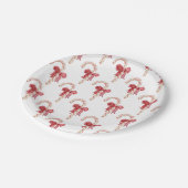 季節はクリスマスのお菓子ケーンの弓を歓迎 ペーパープレート (アングル)