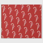 季節はクリスマスのお菓子ケーンの弓を歓迎 ラッピングペーパー (フラット)