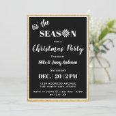 季節はクリスマス | 黒と白のクリスマスパーティー 招待状 (スタンド正面)