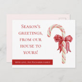 季節は休日の葉書キャンディーケーンの弓を歓迎 ポストカード (正面/裏面)