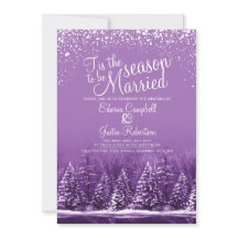 季節は冬の結婚式 パープル ピン レイク