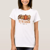 季節は秋 紅茶の香り漂う季節 Tシャツ (正面)
