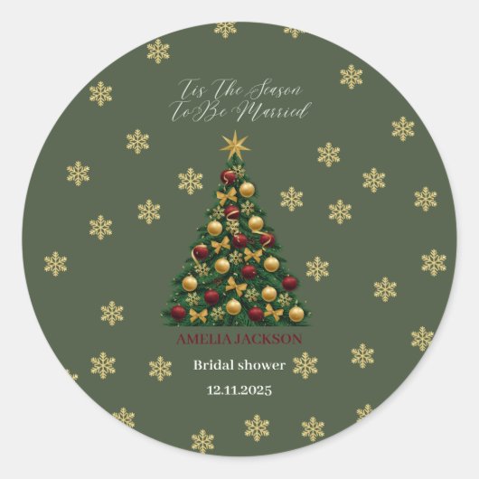 季節は結婚の季節 ~ブライダルシャワー クラシ ラウンドシール (正面)