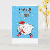 季節をつんざく羊のジョークおもしろい。 カード (黄色い花)