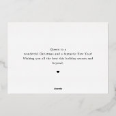 季節を祝うエレガントでシンプルな「 Tis The Season To Be Jolly 」のクリス 箔シーズンカード (裏面)