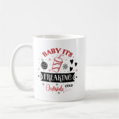 季節を超えたかわいいクリスマスの寒さ コーヒーマグカップ (左)