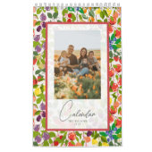 季節カラフルのフルーツ柄ファミリー写真 カレンダー (カバー)