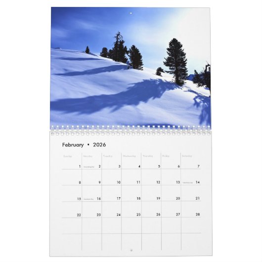 季節カレンダー カレンダー (2月 2026)