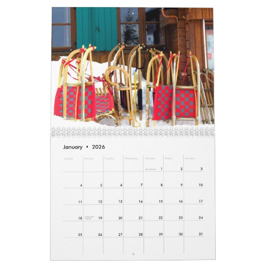 季節カレンダー カレンダー (1月 2026)