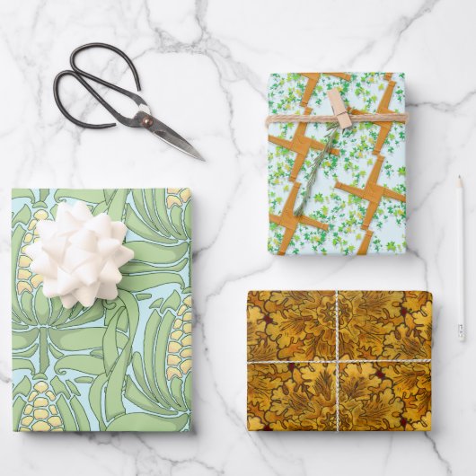 季節セット包装紙フラットシートセット3 ラッピングペーパーシート (正面)