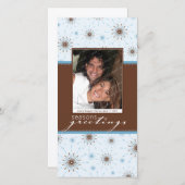 季節フォトカード::雪パターン（の模様が）ある片P3 シーズンカード (正面/裏面)