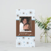 季節フォトカード::雪パターン（の模様が）ある片P3 シーズンカード (スタンド正面)