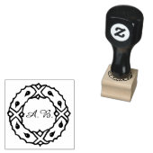 季節リースデコーカスタムルイニシャルゴムスタンプ ラバースタンプ (押印)