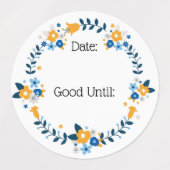 季節リース国スタイル防水食品 ラベル (デザイン1)