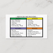 季節別造園気にの名刺 名刺 (裏面)