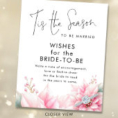 季節到来 ポインセチア ブライダルシャワーの願い ポスター