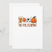 季節到来 リーフ ラテ オータム フットボール シーズンカード (正面/裏面)