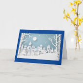 季節到来　「飾り付ける」クリスマス ウィッシュ カード (黄色い花)