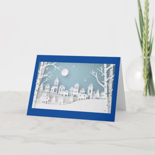 季節到来　「飾り付ける」クリスマス ウィッシュ カード (正面)