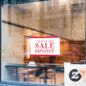 季節外れ営業店割引オフ ウィンドウサイン (カフェ窓)