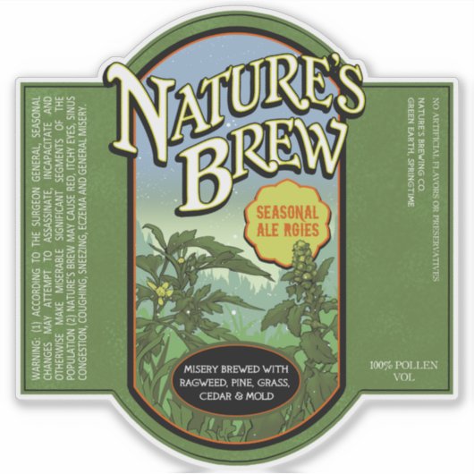 季節性のエール地方 シール (正面)