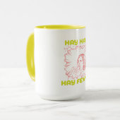 季節性アレルギー：干し草、干し草、花粉症。 マグカップ (正面左)