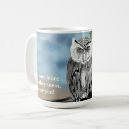 季節性フクロウプリント コーヒーマグカップ