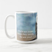 季節性フクロウプリント コーヒーマグカップ (左)