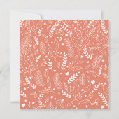 季節性フローラコーラルモダンクリスマスオープンハウス 招待状 (裏面)