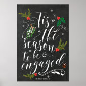 季節感満載のエンゲージメント ウィンターウェディング サイン (正面)